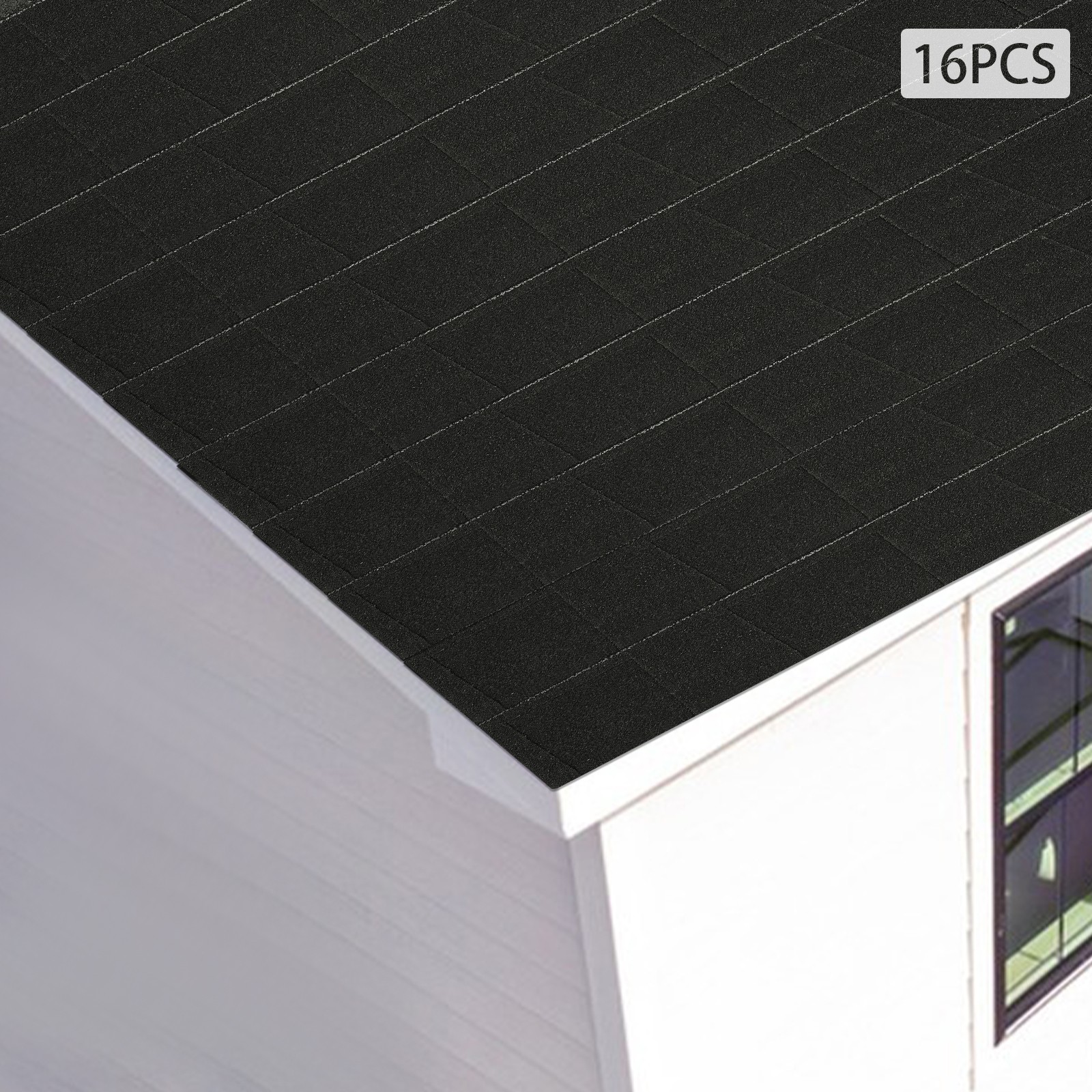 16pcs Roofing Shingles Asphalt Shingles Roof Tile Sheds 40×13 in Carbon Black