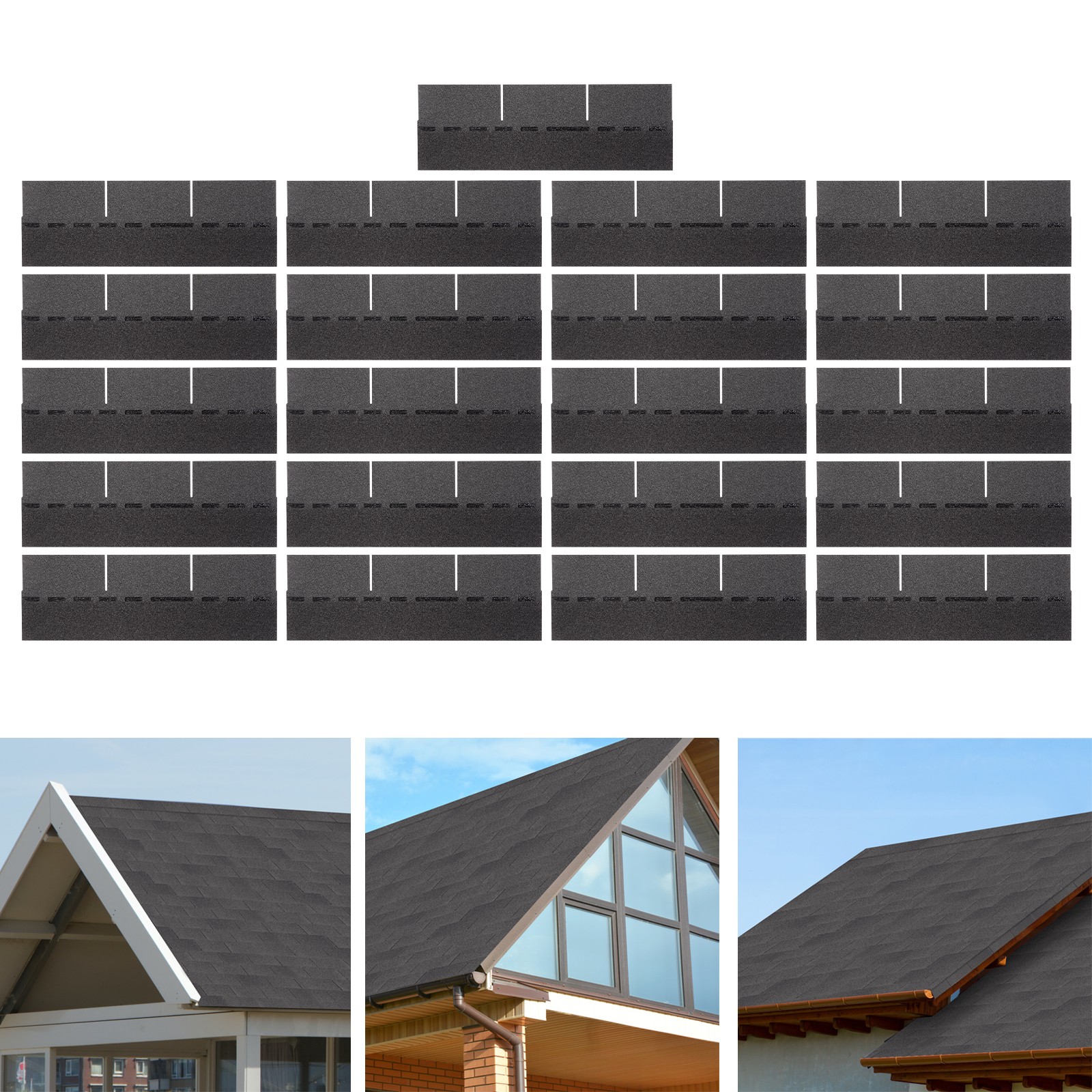 21pcs Asphalt Roofing Shingles – Durable, Modern Design for Easy Installation